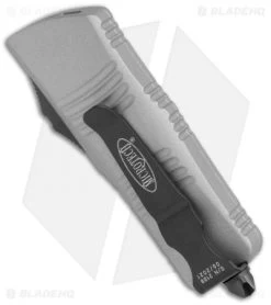 Microtech Troodon Mini D/E OTF Automatic Knife Gray Aluminum (1.9" Black) -Knife Shop Microtech Troodon Mini DE Ti Gray OTF Auto Black BHQ 131520 jr side