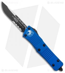 Microtech Troodon S/E OTF Automatic Knife Blue (3" Black Serr) 139-2BL