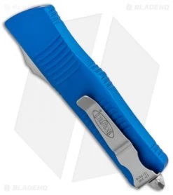 Microtech Troodon S/E OTF Automatic Knife Blue (3" Stonewash) 139-10BL -Knife Shop Microtech Troodon SE OTF Auto Blue SW 139 10BL BHQ 12632 jr side