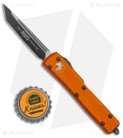 Microtech UTX-70 Tanto D/A OTF Automatic Knife Orange (2.4" Black) 149-1OR -Knife Shop Microtech UTX 70 Tanto DA OTF Auto Orange Black BHQ 6124 jr bottlecap