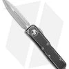 Microtech UTX-85 D/E OTF Automatic Knife Black Distressed (3.125" Apoc Serr) -Knife Shop Microtech UTX 85 DE OTF Auto Black Distressed Apocalyptic Full Serr BHQ 110885 jr