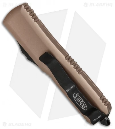 Microtech UTX-85 D/E OTF Automatic Knife Tan (3.125" Black Serr ) 232-2TA 5 Microtech UTX-85 D/E OTF Automatic Knife Tan (3.125" Black Serr ) 232-2TA - Image 3