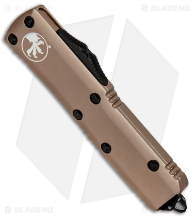 Microtech UTX-85 D/E OTF Automatic Knife Tan (3.125" Black Serr ) 232-2TA 4 Microtech UTX-85 D/E OTF Automatic Knife Tan (3.125" Black Serr ) 232-2TA - Image 2