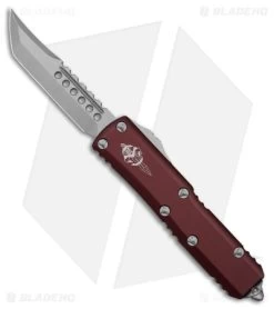 Microtech UTX-85 Hellhound Signature Series OTF Automatic Knife Merlot (3.1" SW)