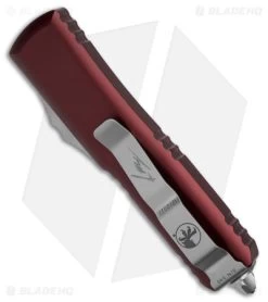 Microtech UTX-85 Hellhound Signature Series OTF Automatic Knife Merlot (3.1" SW) -Knife Shop Microtech UTX 85 Hellhound Signature Series OTF AK Merlot 3in SW BHQ 179147 td side