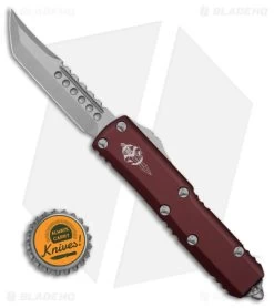 Microtech UTX-85 Hellhound Signature Series OTF Automatic Knife Merlot (3.1" SW) -Knife Shop Microtech UTX 85 Hellhound Signature Series OTF AK Merlot 3in SW BHQ 179147 td size