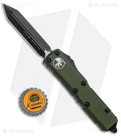 Microtech UTX-85 Spartan OTF Automatic Knife OD Green (3.125" Black) 230-1OD -Knife Shop Microtech UTX 85 Spartan OTF Auto OD Green Black 230 1 OD BHQ 89706 jr bottlecap 1