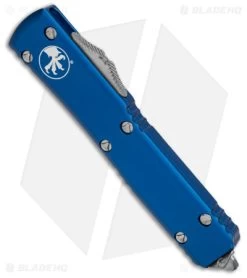 Microtech Ultratech Bayonet OTF Automatic Knife Blue CC (3.4" SW) 120-10BL -Knife Shop Microtech Ultratech Bayonet OTF Automatic Knife Blue 3in SW BHQ 25464 td spine