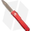 Microtech Ultratech D/E OTF Automatic Knife Red Alum (3.4" Bronze Apocalyptic) -Knife Shop Microtech Ultratech DE OTF Auto Red Bronze Apocalyptic BHQ 180371 jr