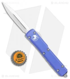 Microtech Ultratech OTF D/E Automatic Knife (3.4" Stonewash Full Serr) 122-12PU -Knife Shop Microtech Ultratech OTF DE Auto SW Full Serr 122 12PU BHQ 19787 jr bottlecap