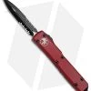Microtech Ultratech D/E OTF Automatic Knife Red CC (3.4" Black Serr) -Knife Shop Microtech Ultratech OTF DE Red CC Black Serr 122 2CCRD BHQ 51772 jr 1