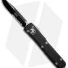 Microtech Ultratech S/E OTF Automatic Knife Black CC (3.4" Black Serr) -Knife Shop Microtech Ultratech OTF SE Black Black 121 2CC BHQ 52166 jr 1