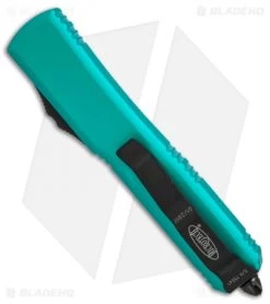 Microtech Ultratech S/E OTF Automatic Knife Turquoise CC (3.4" Black) -Knife Shop Microtech Ultratech SE turquoise CC black BHQ 52459 er side