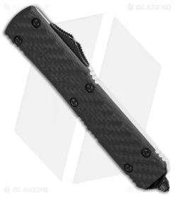 Microtech Ultratech Storm Trooper D/E OTF Auto Knife Carbon Fiber (3.4" White) -Knife Shop Microtech Ultratech Storm Trooper DE cf white BHQ 76308 er spine