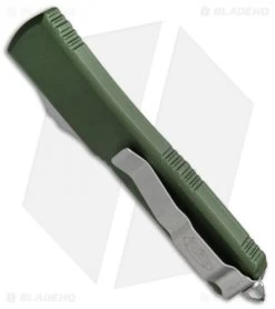 Microtech Ultratech T/E OTF Automatic Knife OD Green (3.4" Satin) 123-4OD -Knife Shop Microtech Ultratech TE OTF OD Green 123 4CCOD BHQ 50984 jr side