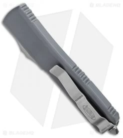 Microtech Ultratech Tanto OTF Automatic Knife Gray (3.4" SW Serr) 123-11GY -Knife Shop Microtech Ultratech Tanto OTF Auto Gray SW Serr 123 11GY BHQ 27324 jr side