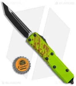 Microtech Zombie Tech UTX-85 T/E OTF Automatic Knife (3.125" Black) 233-1 Z -Knife Shop Microtech Zombie Tech UTX 85 TE OTF Auto Black 233 1Z BHQ 113051 jr bottlecap