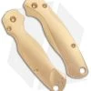 Flytanium Custom Brass Lotus Scales For Spyderco Paramilitary 2 -Knife Shop PM2 Lotus Scales Brass SW BHQ 124123 jr