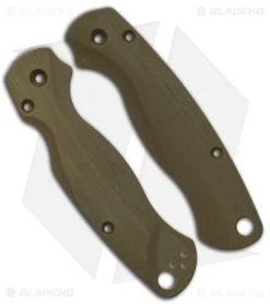 Flytanium Custom OD Green G-10 Lotus Scales For Spyderco Paramilitary 2