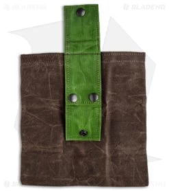 PNW Bushcraft Rugged Waxed Foraging Pouch Hip Bag - Brown OD/Green Canvas -Knife Shop PNWBushcraft Brown OD Green Waxed Canvas Hip Pouch BHQ 176410 jr back