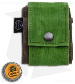 PNW Bushcraft Rugged Waxed Foraging Pouch Hip Bag - Brown OD/Green Canvas -Knife Shop PNWBushcraft Brown OD Green Waxed Canvas Hip Pouch BHQ 176410 jr bottlecap