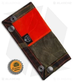 PNW Bushcraft EDC Travel Tray - Camo/Orange Waxed Canvas -Knife Shop PNWBushcraft Camo Orange Waxed Canvas EDC Travel Tray BHQ 176403 jr bottlecap