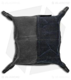 PNW Bushcraft EDC Travel Tray - Gray/Navy Waxed Canvas -Knife Shop PNWBushcraft Gray Navy Waxed Canvas EDC Travel Tray BHQ 176405 jr back