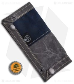 PNW Bushcraft EDC Travel Tray - Gray/Navy Waxed Canvas -Knife Shop PNWBushcraft Gray Navy Waxed Canvas EDC Travel Tray BHQ 176405 jr bottlecap