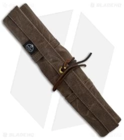 PNW Bushcraft Maple Pocket Knife Roll Waxed Canvas - Brown