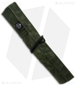 PNW Bushcraft Maple Pocket Knife Roll Waxed Canvas - OD Green