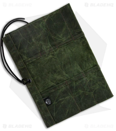 PNW Bushcraft Maple Pocket Knife Roll Waxed Canvas - OD Green 4 PNW Bushcraft Maple Pocket Knife Roll Waxed Canvas - OD Green - Image 2