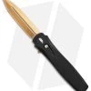 Pro-Tech Dark Angel OTF Automatic Knife Black Handle (3.7" Gold Ti )