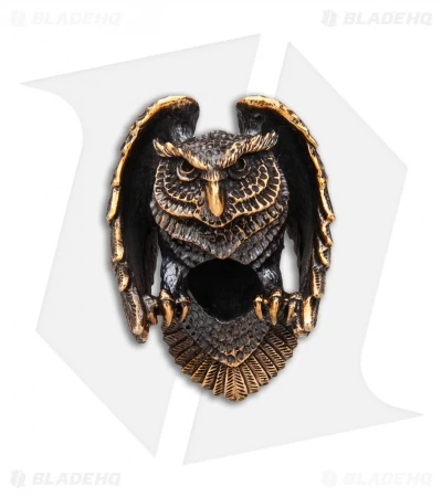 RUS Beads Shop Runic Owl Lanyard Bead - Bronze 3 RUS Beads Shop Runic Owl Lanyard Bead - Bronze