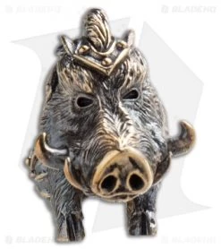 RUS Beads Shop Armored Pig Lanyard Bead - Bronze