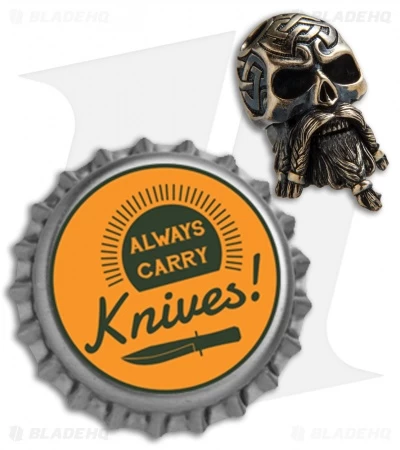 RUS Beads Shop Bearded Viking Skull W/ Moving Jaw Lanyard Bead - Bronze 5 RUS Beads Shop Bearded Viking Skull W/ Moving Jaw Lanyard Bead - Bronze - Image 3