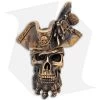 RUS Beads Shop Pirate Captain W/ Removable Hat Lanyard Bead - Bronze -Knife Shop RUS Beads Shop Pirate Captain Removable Hat Lanyard Bead Bronze BHQ 87104 er