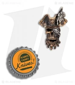 RUS Beads Shop Pirate Captain W/ Removable Hat Lanyard Bead - Bronze/Siliver -Knife Shop RUS Beads Shop Pirate Captain Removable Hat Lanyard Bead Bronze Silver BHQ 87103 er bottlecap