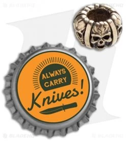 RUS Beads Shop Skull Band Lanyard Bead - Bronze -Knife Shop RUS Beads Shop Skull Band Lanyard Bead Bronze BHQ 75958 jr bottlecap