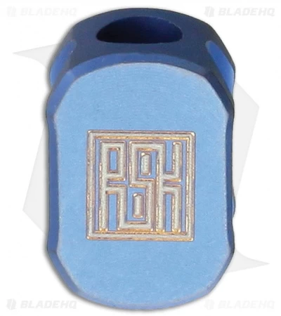 Real Steel Hexagon Titanium Blue Lanyard Bead L1101 3 Real Steel Hexagon Titanium Blue Lanyard Bead L1101