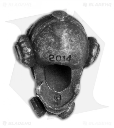 Schmuckatelli Brous Gas Mask Skull Bead W/ Logo (Black Oxide) 4 Schmuckatelli Brous Gas Mask Skull Bead W/ Logo (Black Oxide) - Image 2