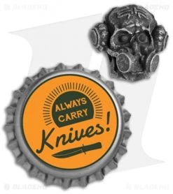 Schmuckatelli Brous Gas Mask Skull Bead W/ Logo (Black Oxide) 7 Schmuckatelli Brous Gas Mask Skull Bead W/ Logo (Black Oxide) -Knife Shop Schmuckatelli Brous Gas Mask Bead Logo Black Oxide BHQ 77004 jr bottlecap