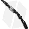 Tallen Straight Barrel Damascus Bead W/ Black Stripe Paracord Lanyard -Knife Shop Tallen Straight Barrel Damascus Bead Black Stripe Paracord Lanyard BHQ 99801 jr