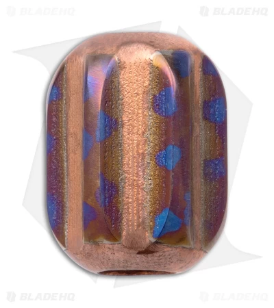 TiSurvival Copper/Titanium Hex Lanyard Bead - Hot Spot 3 TiSurvival Copper/Titanium Hex Lanyard Bead - Hot Spot