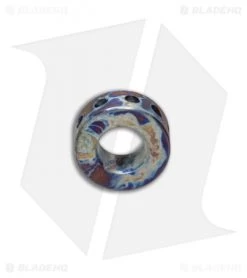 TiSurvival Modular Titanium Lanyard Bead W/ Cavities - Blue Smoke