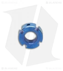 TiSurvival Modular Titanium Lanyard Bead W/ Grooves & Cavities - Blue