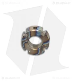 TiSurvival Modular Titanium Lanyard Bead W/ Grooves & Cavities - Blue Smoke