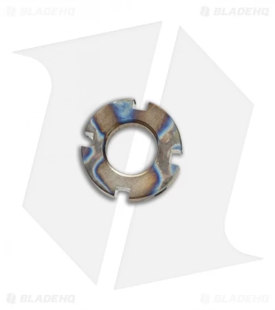 TiSurvival Modular Titanium Lanyard Bead W/ Grooves & Cavities - Blue Smoke 4 TiSurvival Modular Titanium Lanyard Bead W/ Grooves & Cavities - Blue Smoke - Image 2