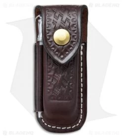 Victorinox Zermatt Large Brown Leather Belt Sheath W/ Sharpening Steel 33208