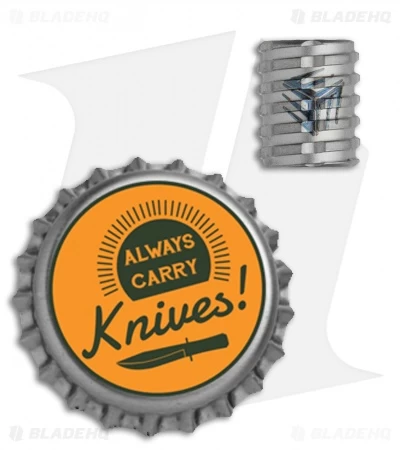 WE Knife Co. Bead Blast Gray Titanium Lanyard Bead 4 WE Knife Co. Bead Blast Gray Titanium Lanyard Bead - Image 2