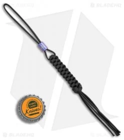 WE Knife Co. Tied Paracord Lanyard W/ Titanium Bead (Black) A-01B -Knife Shop WE Knife Co Tied Paracord lanyard ti bead black BHQ 74761 er bottlecap
